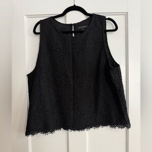 Banana Republic Black Lace Sleeveless Blouse XL